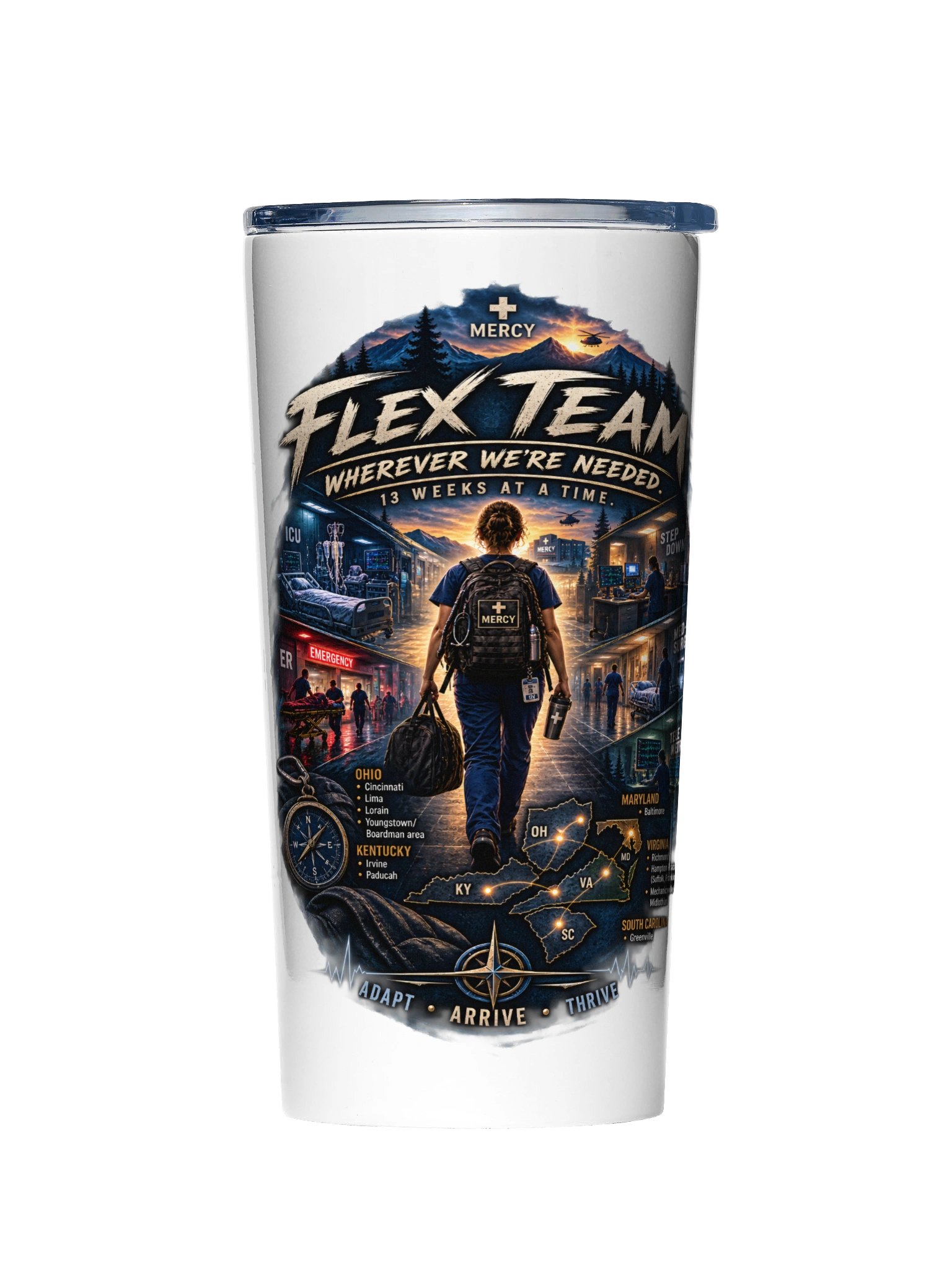 Flex Team Nurse Travel Tumbler product image (1)