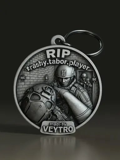 Trashy Tabor Player RIP charm product image (1)