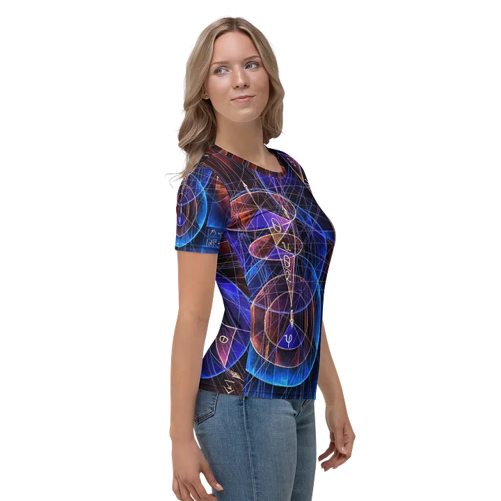 Spinning Projection - Quantum Physics Negative Art Women's Crew Neck T-Shirt product image (1)