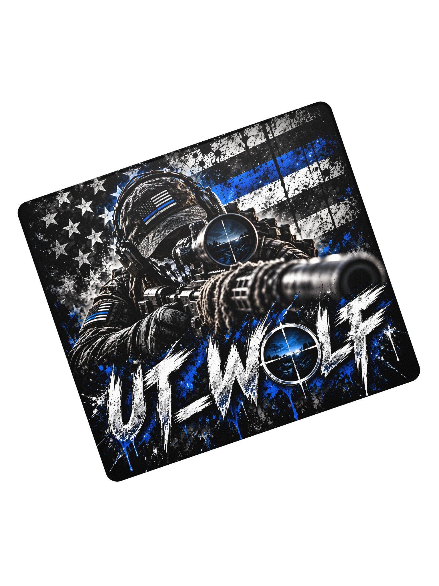 UT_Wolf Sniper Flag Tactical Gaming Mouse Pad product image (5)