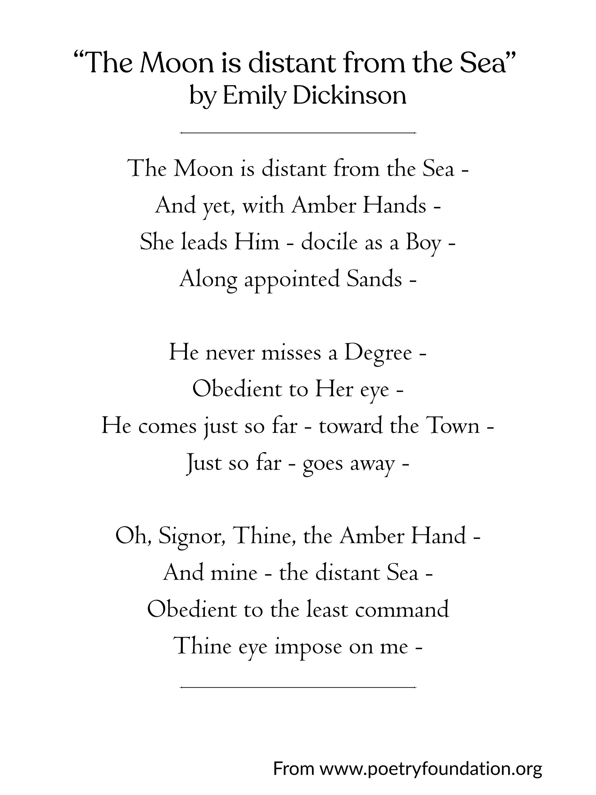 Softcover "The Moon is distant from the Sea" Notebook | Emily Dickinson notebook | Literary notebook | Emily Dickinson notebook product image (4)