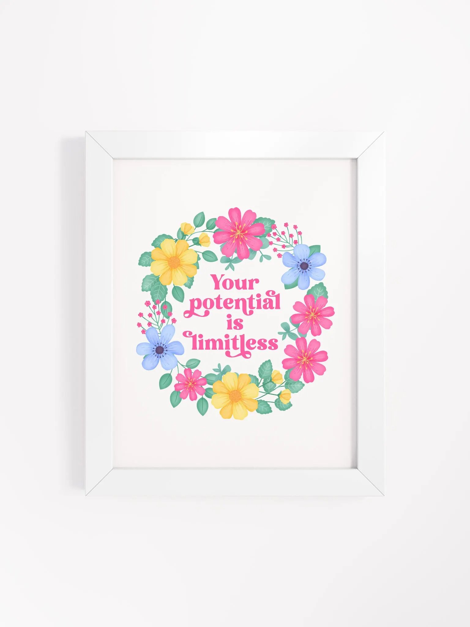 Your potential is limitless - Motivational Wall Art White product image (1)