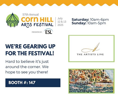 Last show of the year! Excited to be @cornhillartsfestival for the third time. Come by booth #147 and see some new pieces pic...