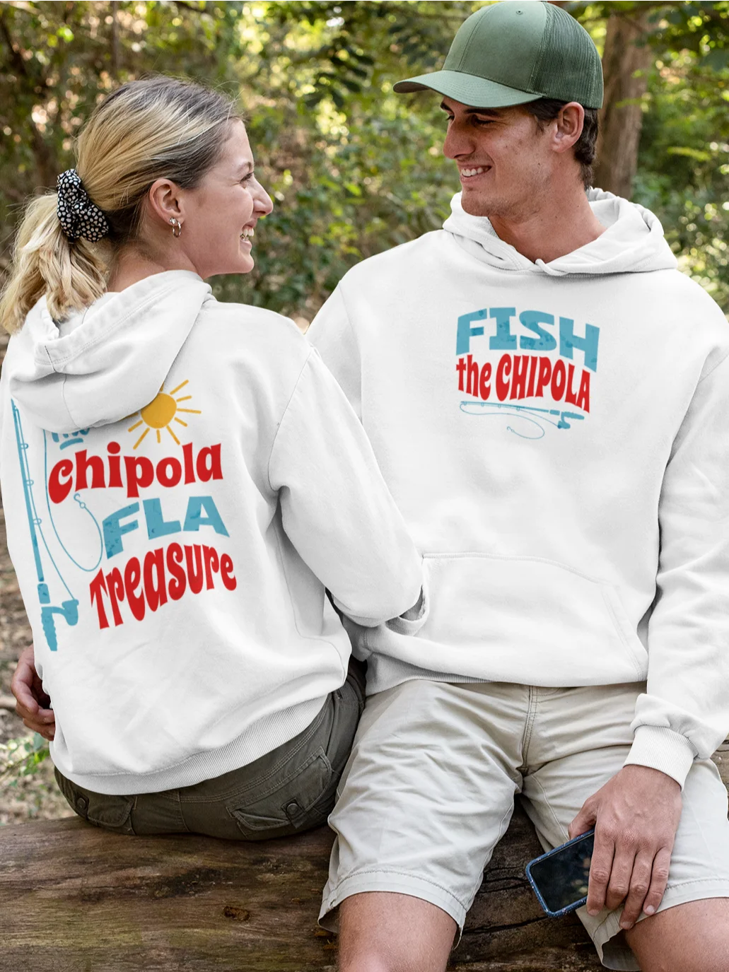 Fish the Chipola White Hoodie product image (1)