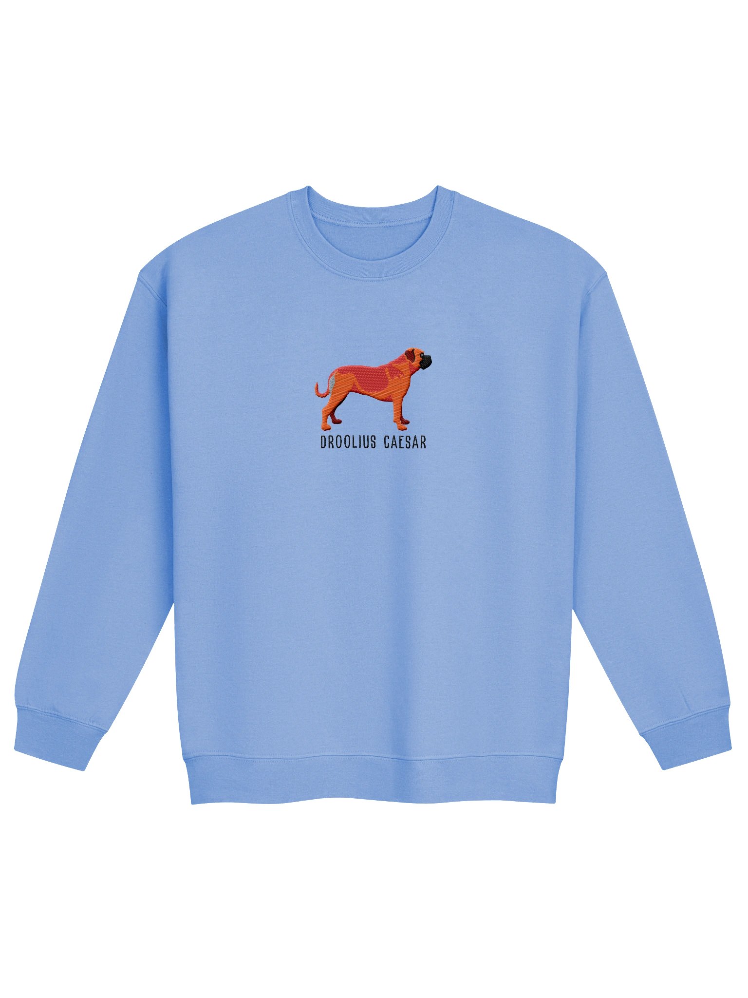 Droolius Caesar Sweatshirt (Embroidered) of a Bullmastiff(Red) product image (4)
