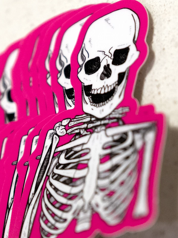 3" Sassy Skeleton Sticker product image (2)