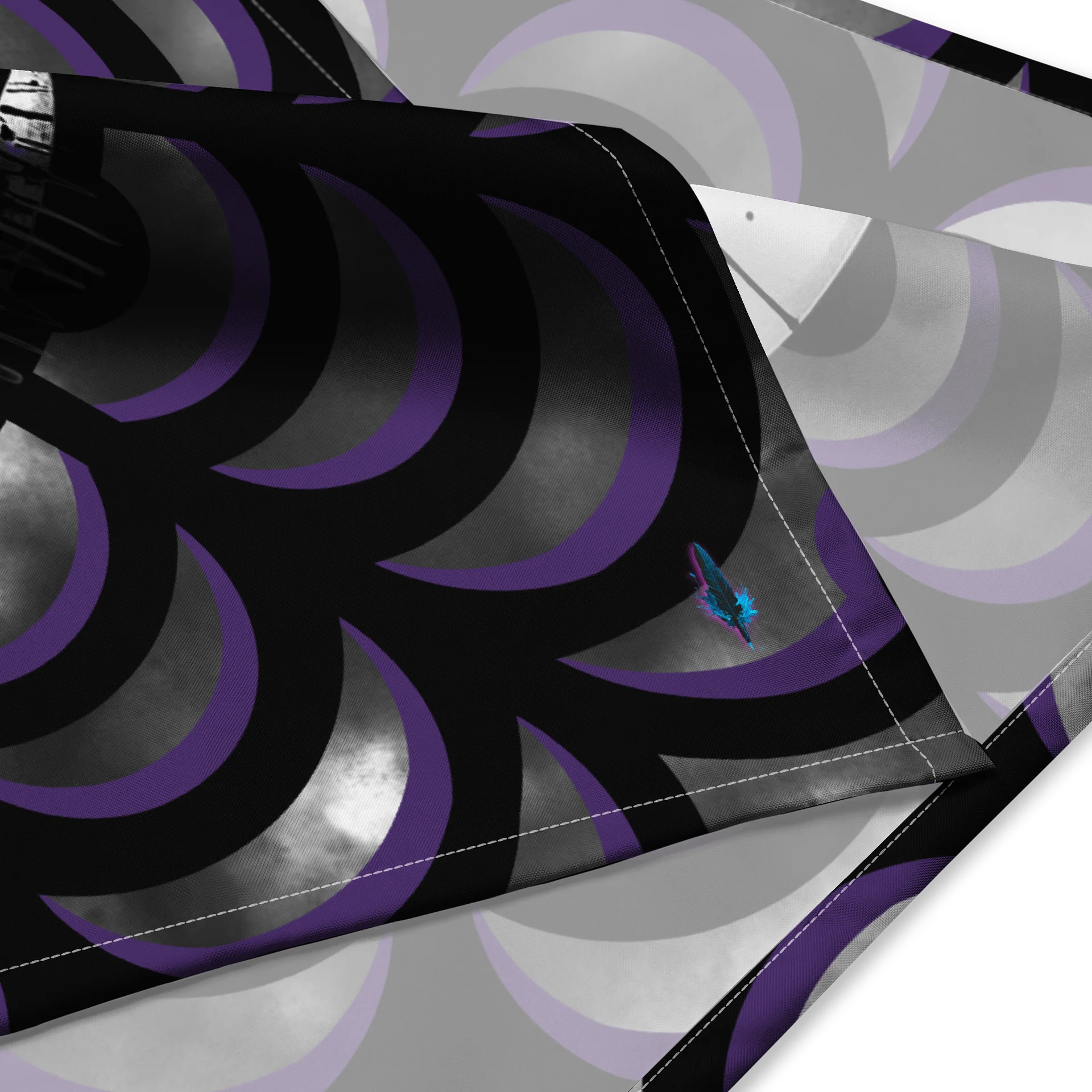 The Midnight Ink & Feather Bandana product image (4)