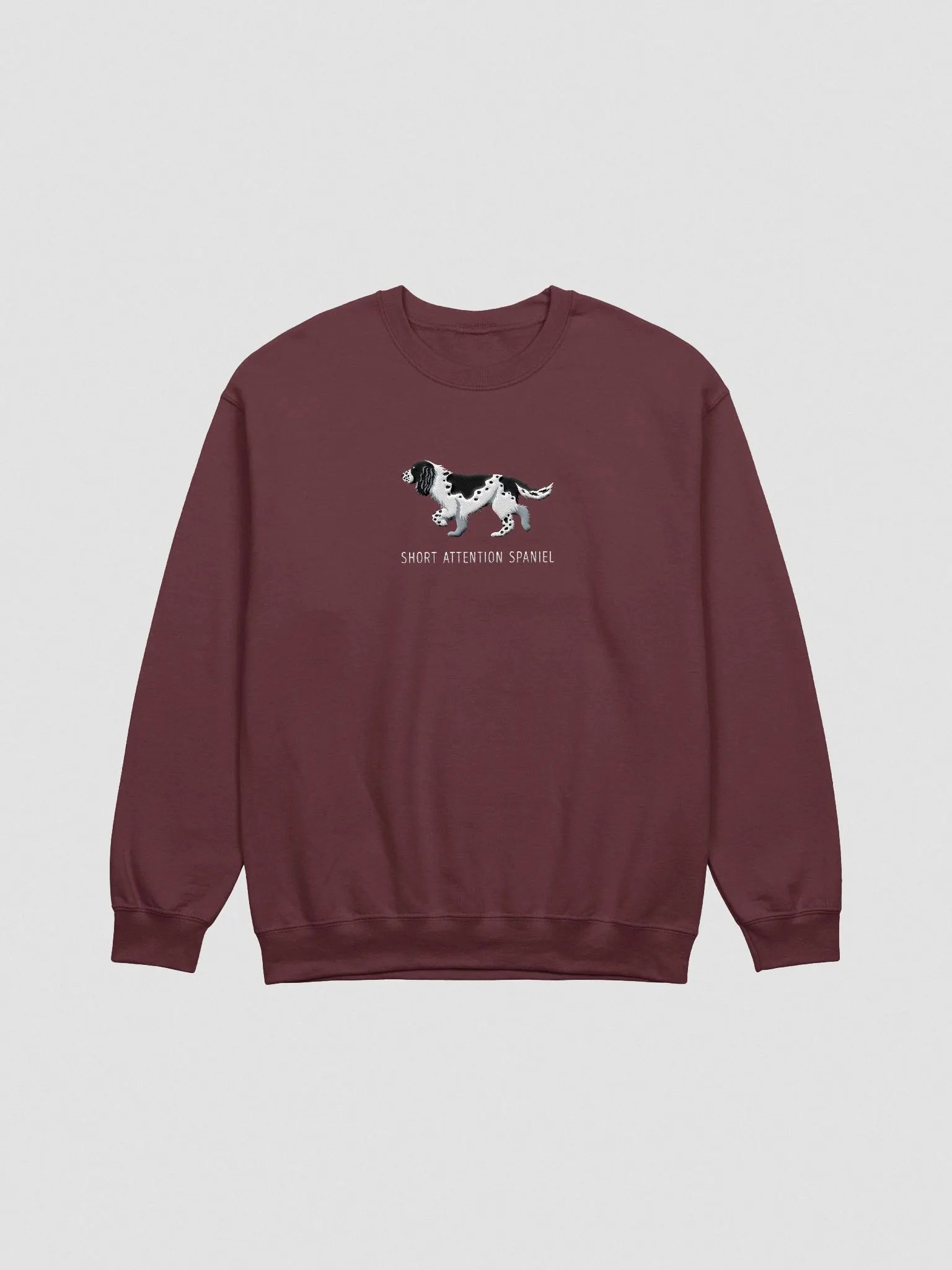 Short Attention Spaniel Sweatshirt (Embroidered) of a Springer Spaniel(Black) product image (4)