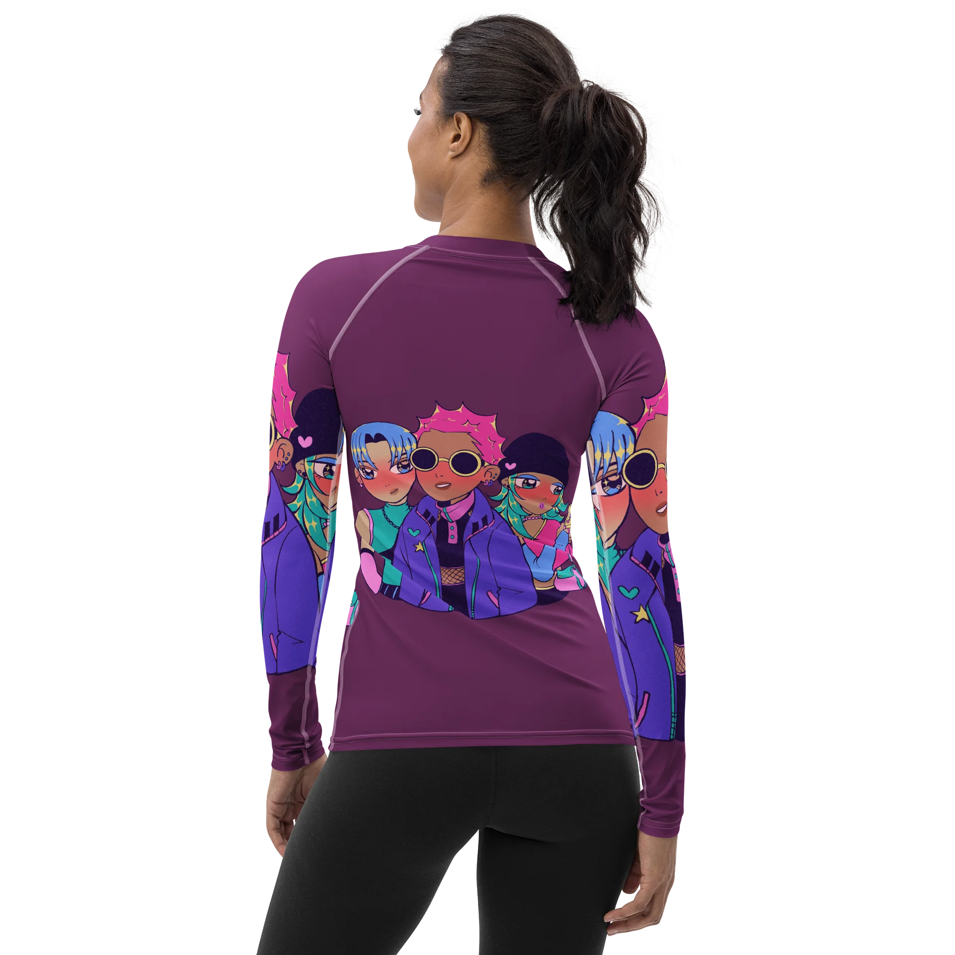 GreenLightStop Neon Crew Rash Guard product image (4)