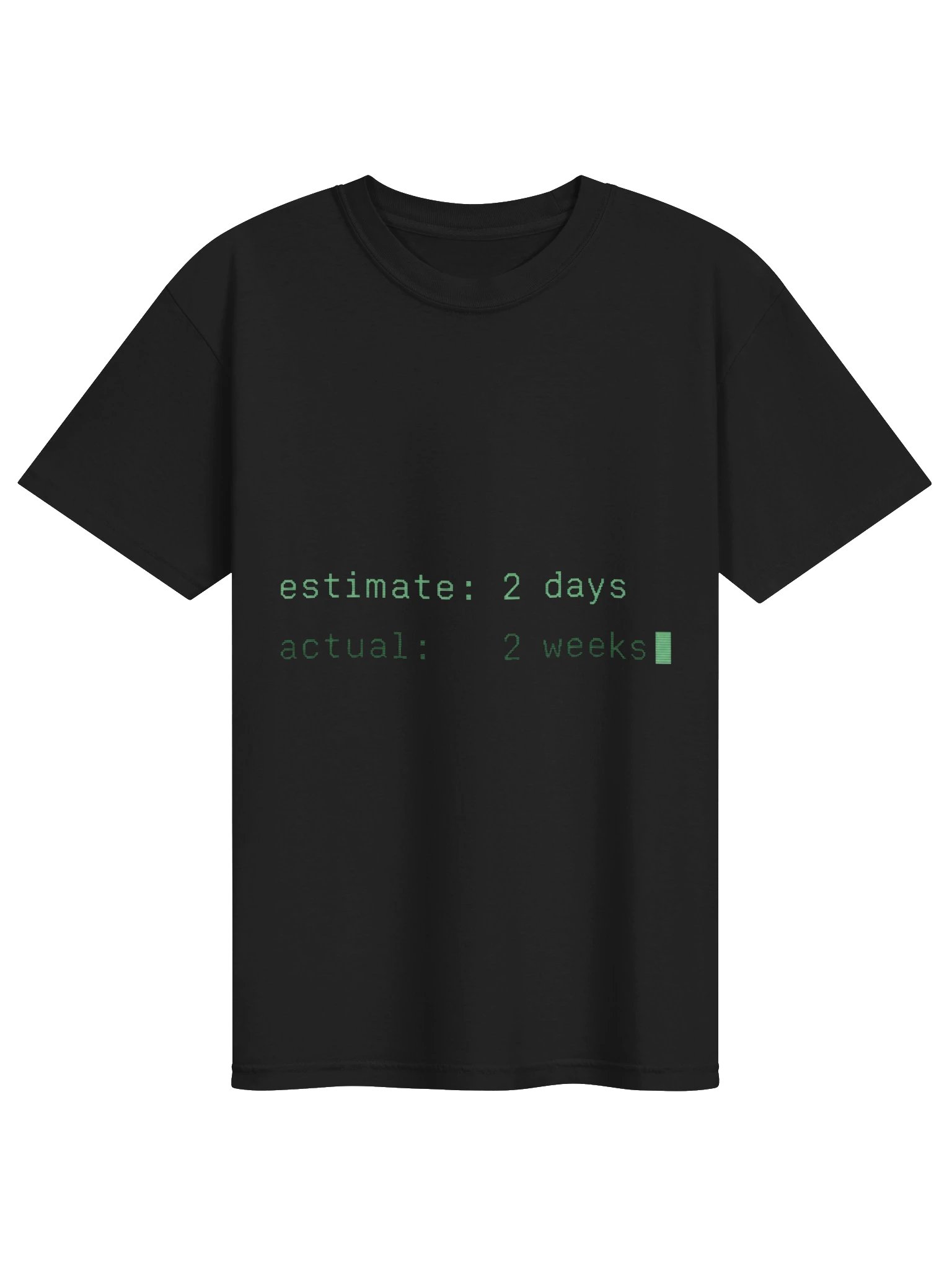 Estimate 2 Days Actual 2 Weeks Tee product image (1)