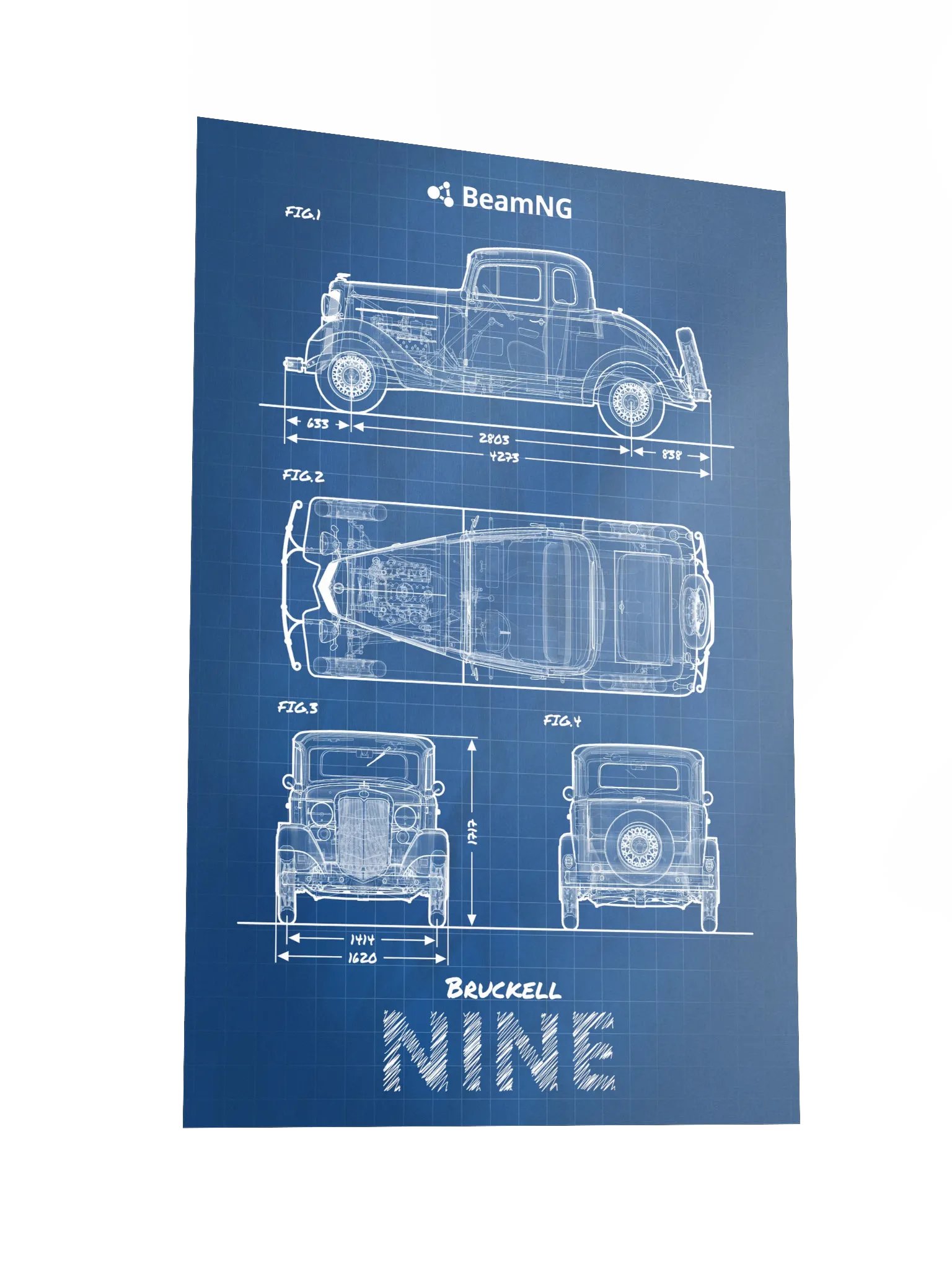 Bruckell Nine Blueprint Poster product image (4)
