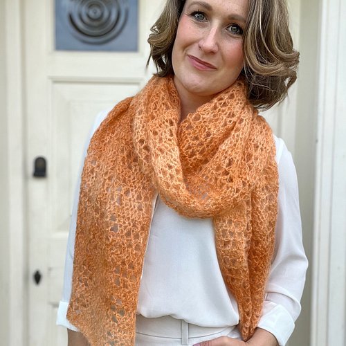 Comment 'Pattern' for the details ✨

The Orange Blossom Wrap - elegant simplicity 🧶
This lacy filet crochet wrap is surprisin...