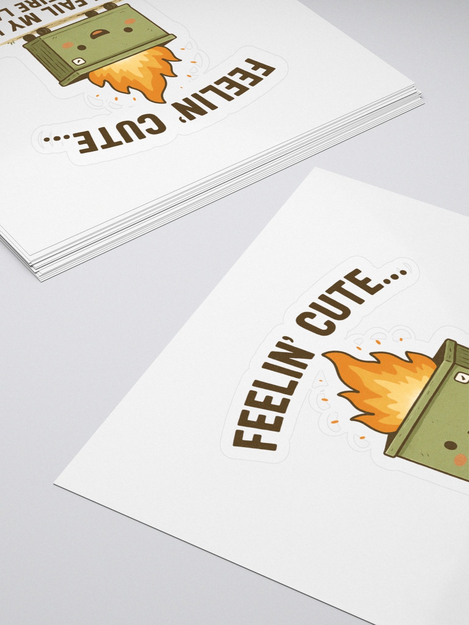 Feelin' Cute Dumpster Fire Sticker product image (4)