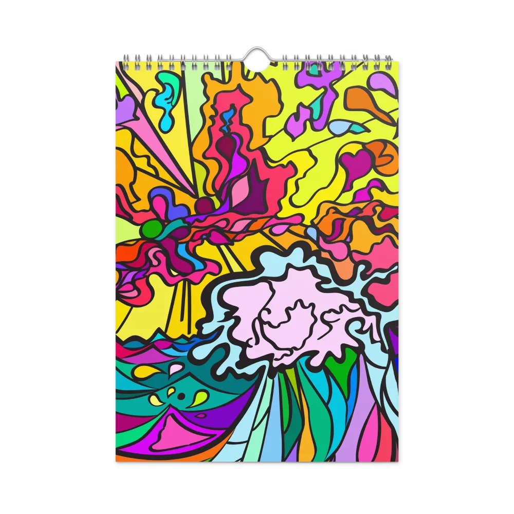 Energize Your Year: 2025 Customizable Wall Calendar – Wave at Sunset product image (3)