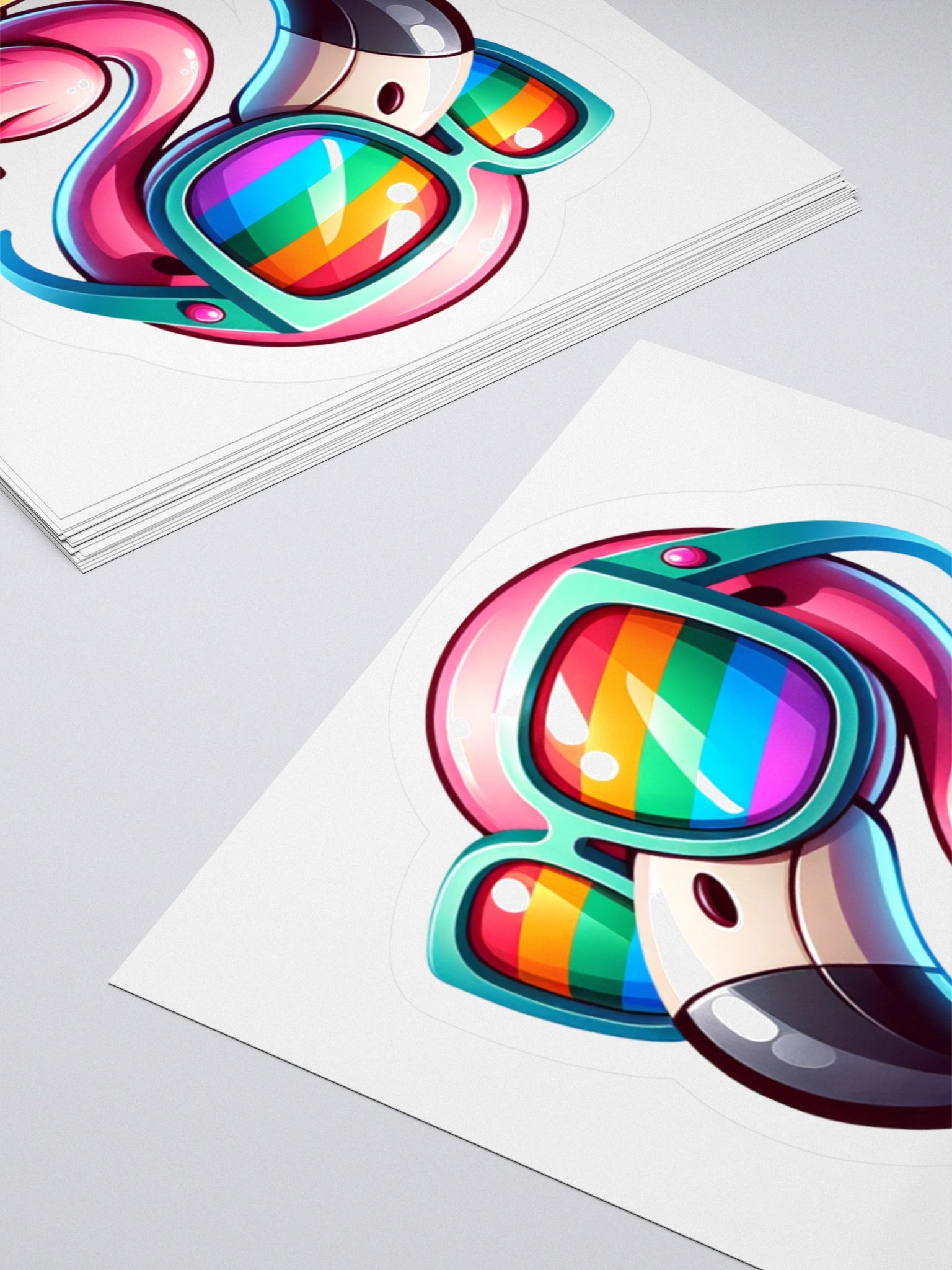 Funky Flamingo Sunglasses Stickers product image (11)