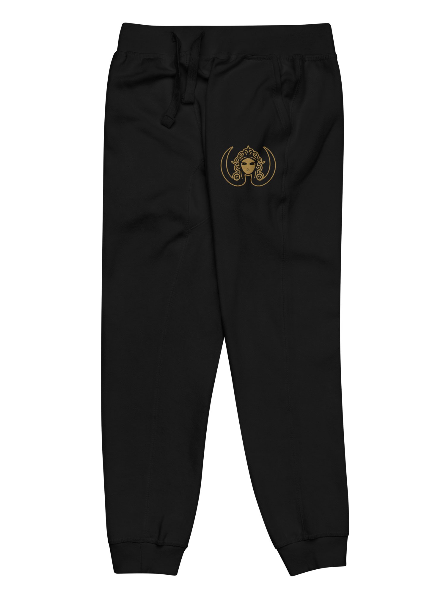 CIRCEMOON Signature Joggers with Gold Goddess Emblem, unisex, black product image (4)
