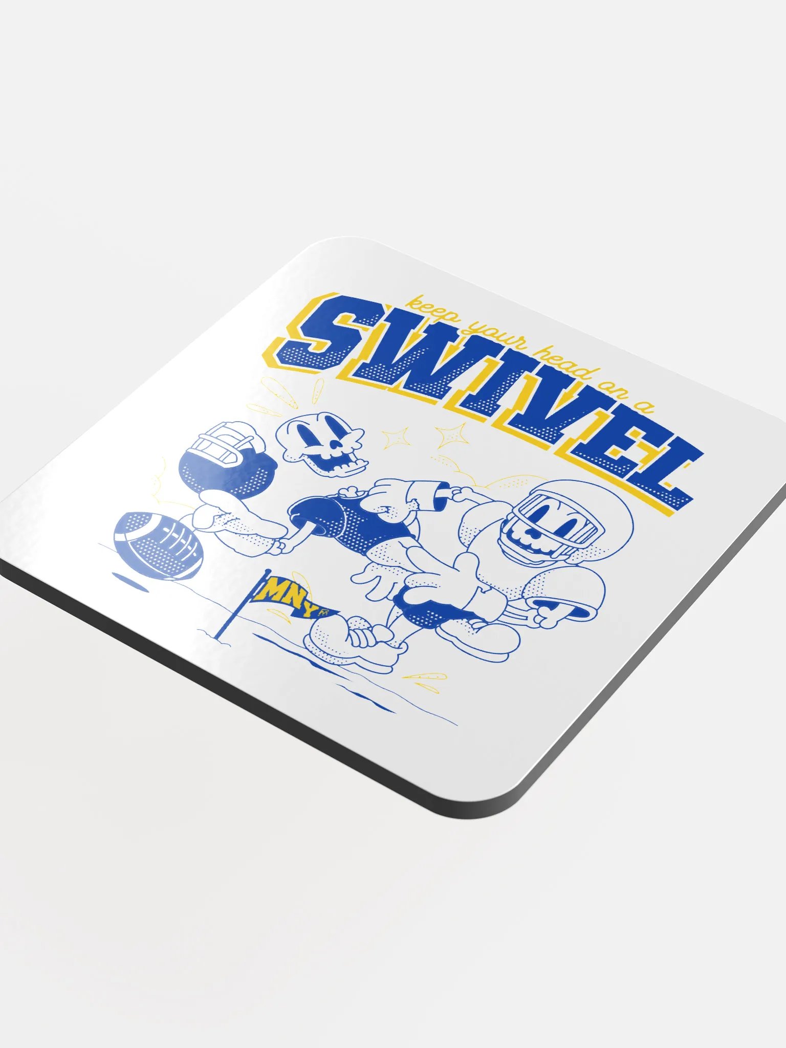 Keep Your Head on a Swivel Glass Coaster product image (4)