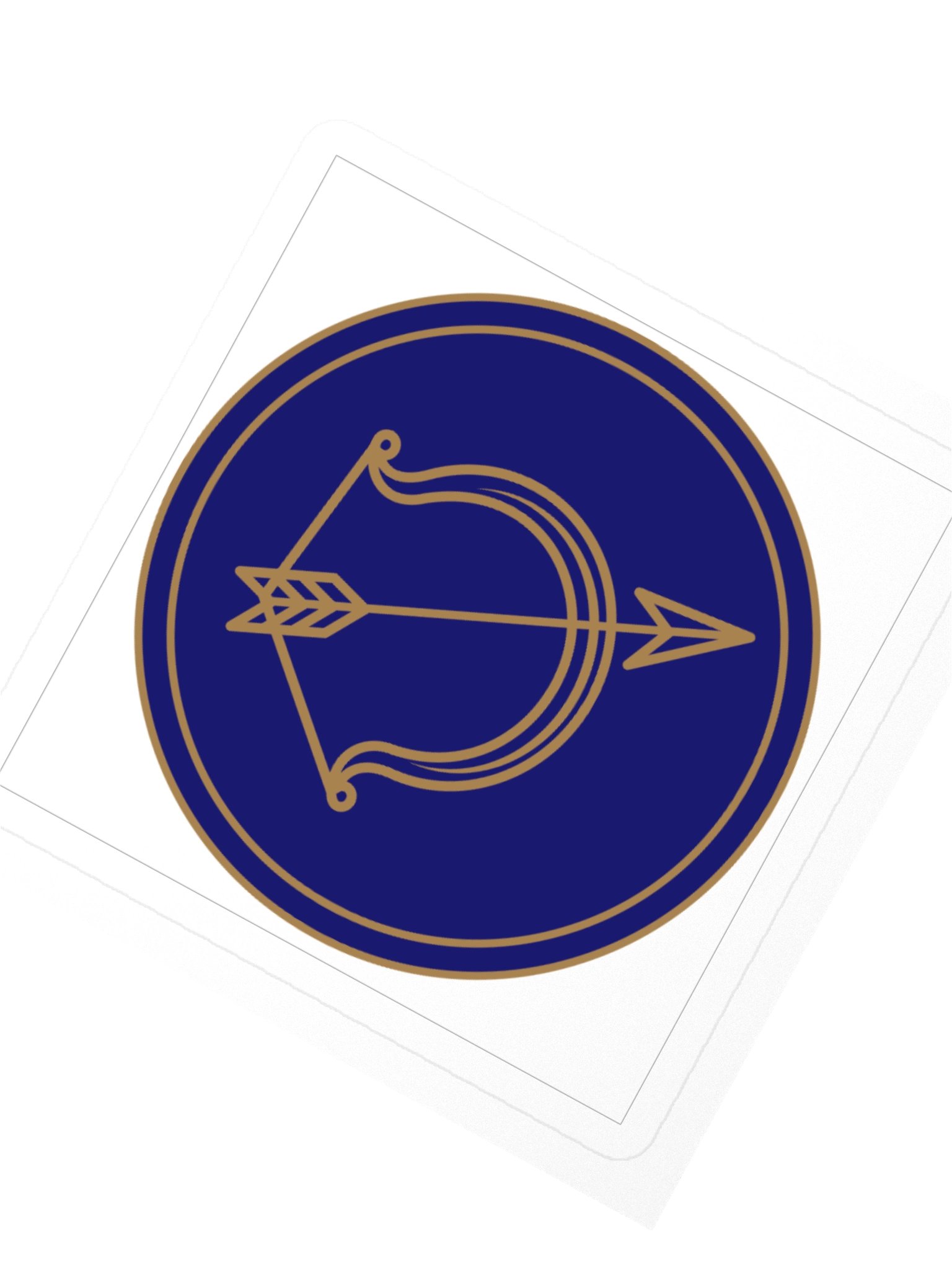 Sagittarius Zodiac Sticker — Concentric Ring Badge Design product image (2)