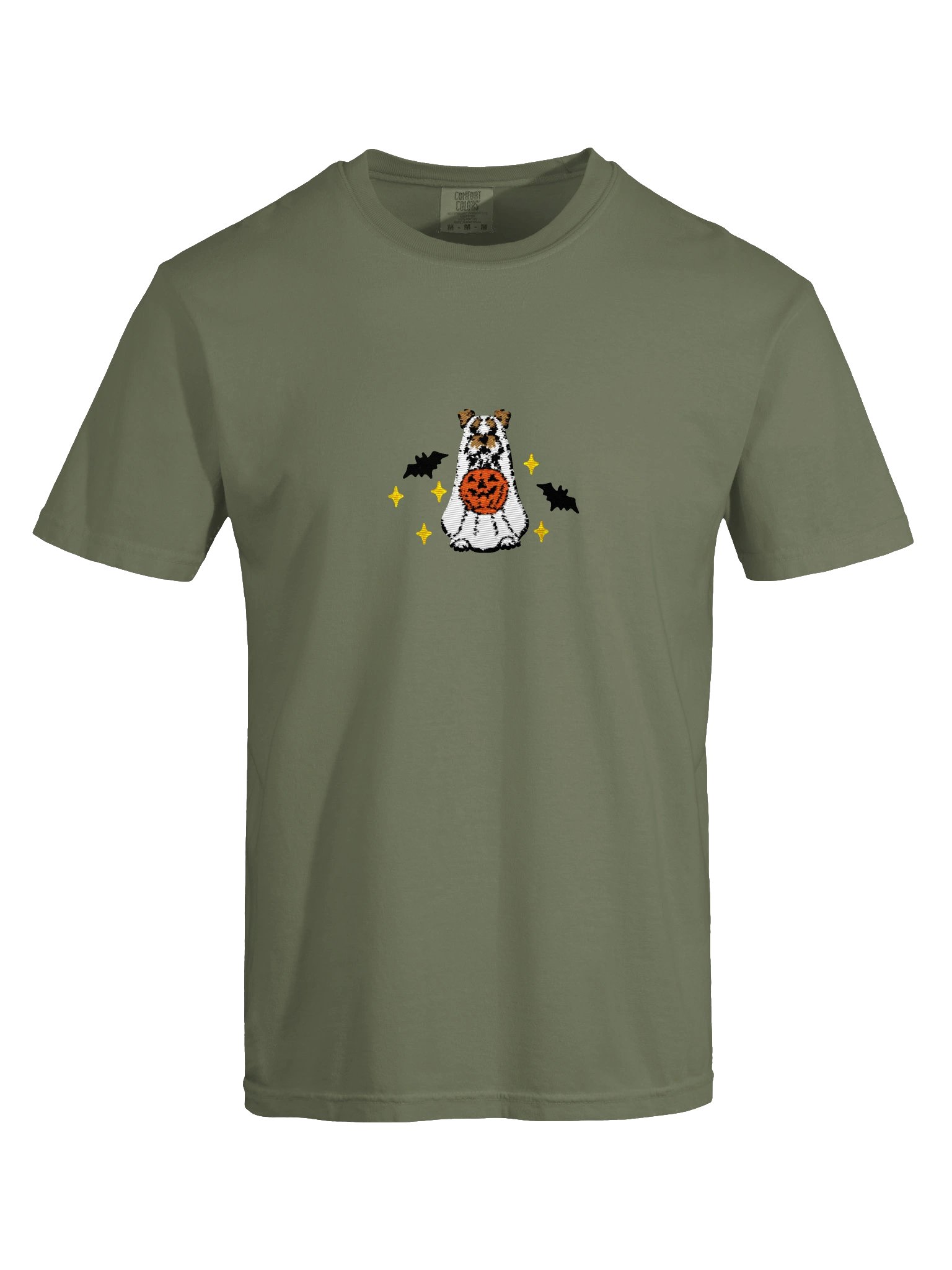 Halloween Miniature Schnauzer(Wheaten) Embroidered T-Shirt product image (13)