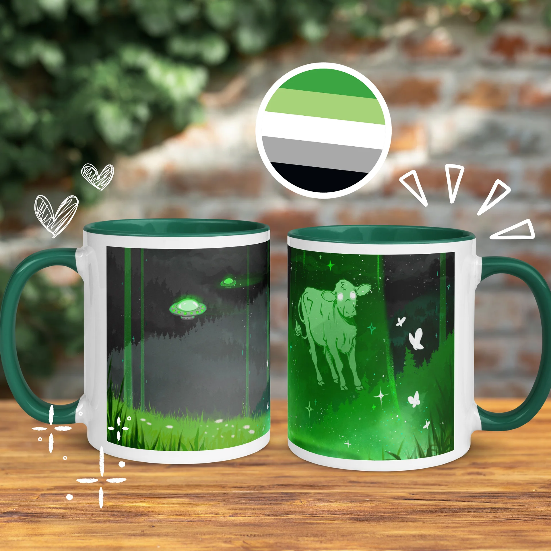 Aromantic Alien Invasion Subtle Pride Mug product image (1)