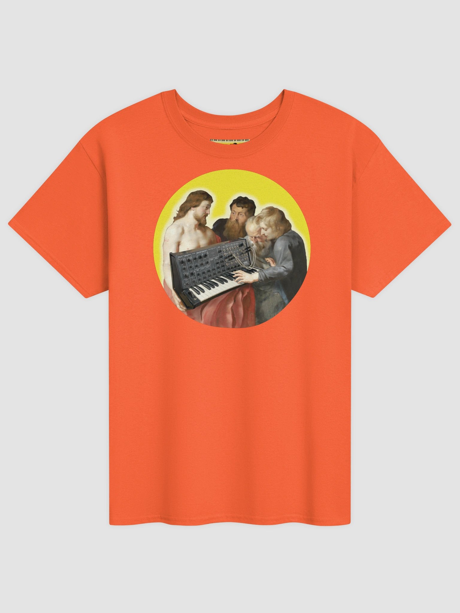 He died for our synths, by Frank Fonik (K.0.r.g. M-S 20), Techno EDM Unisex t-shirt product image (1)