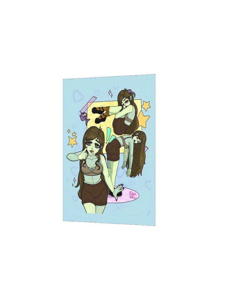 Autumninstitches poses design Enhanced Matte Paper Poster (in) by Allcolor product image (2)