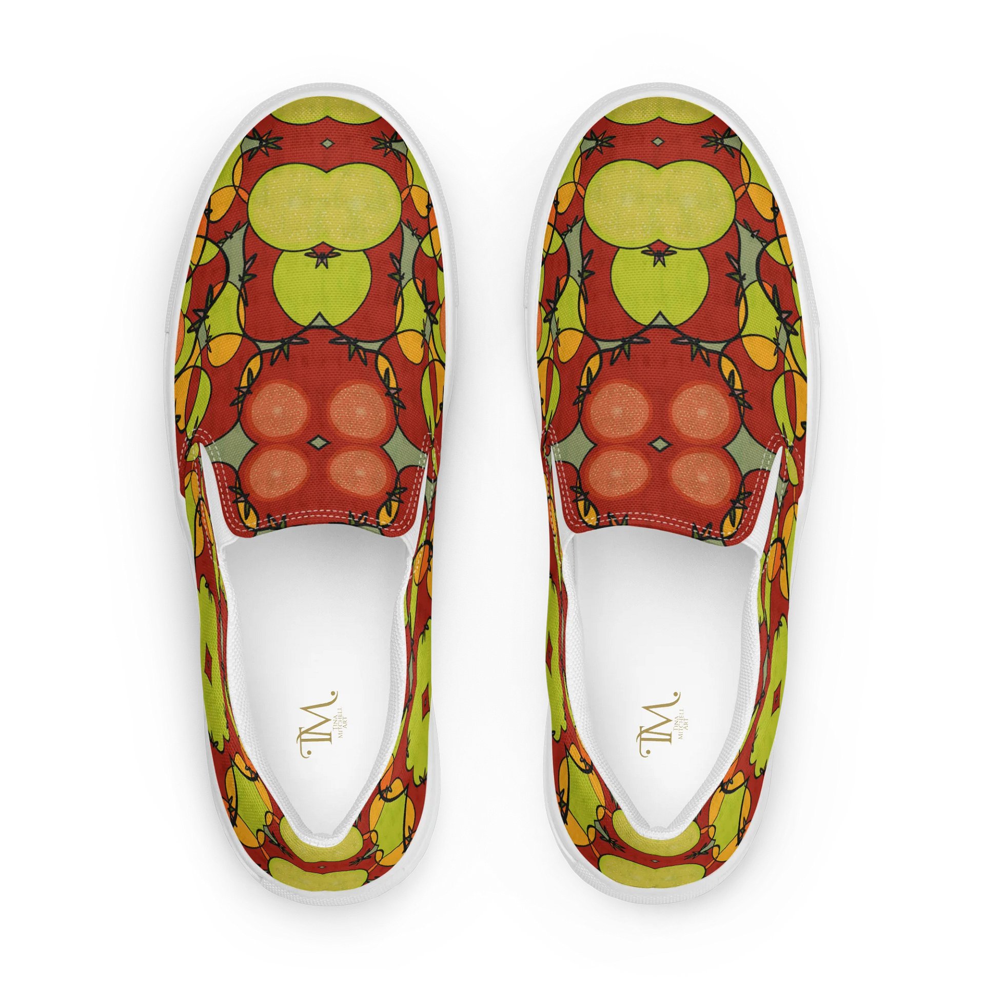 Tomato Glow – Men's Slip-On Canvas Shoes product image (2)