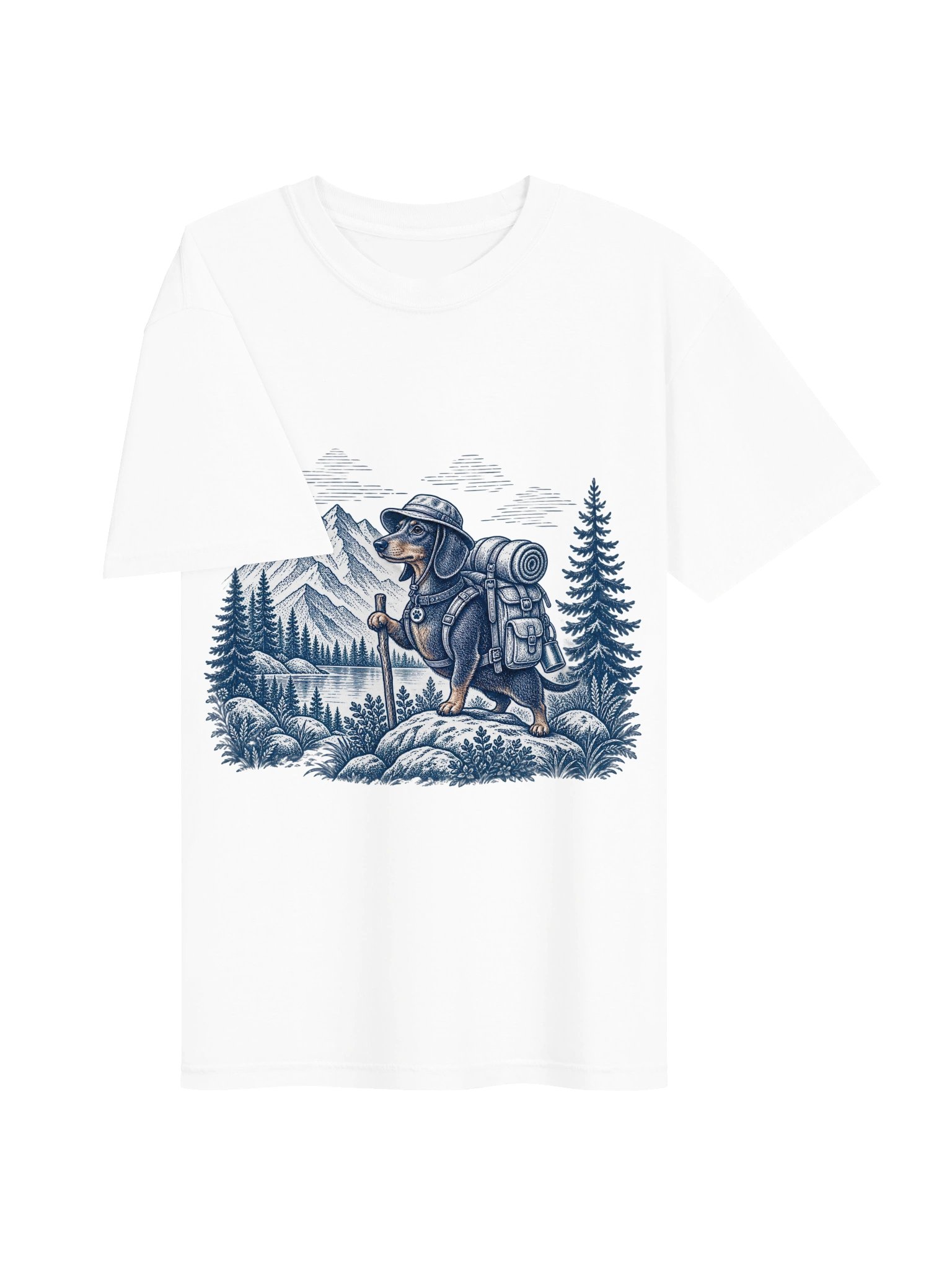 Vintage Hiking Dachshund Tee product image (3)