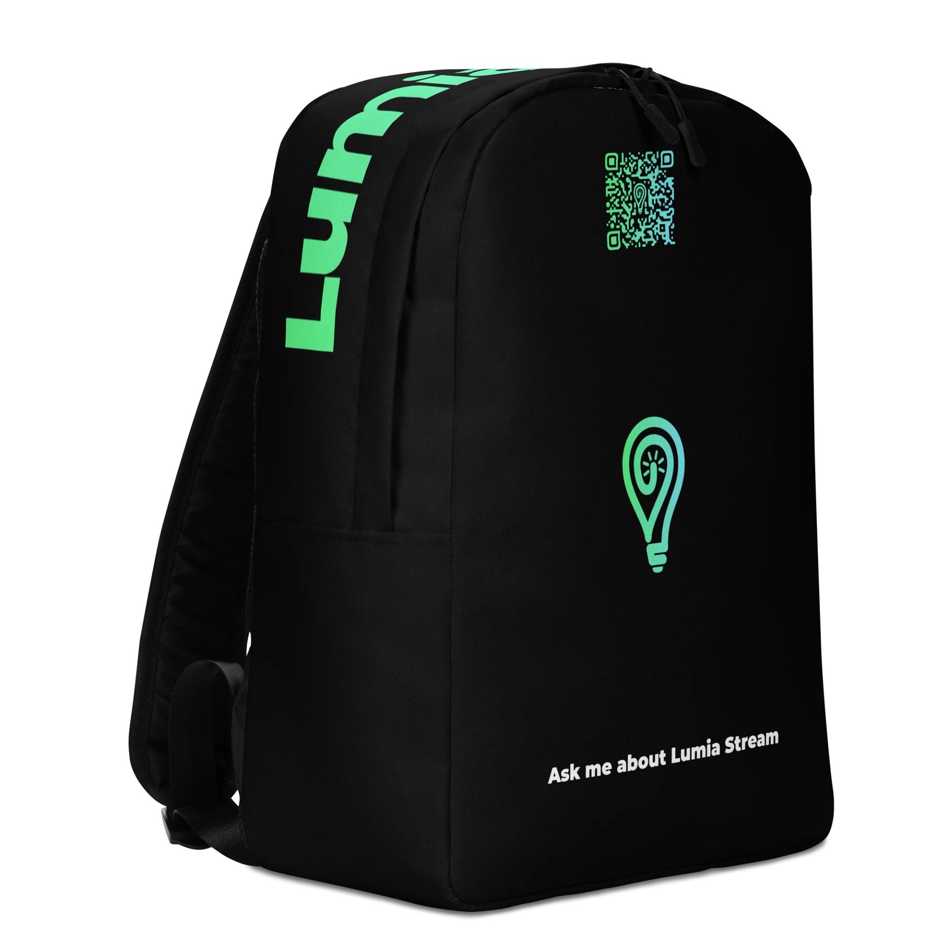 Ask me about Lumia Stream colored green QR code Backpack product image (3)