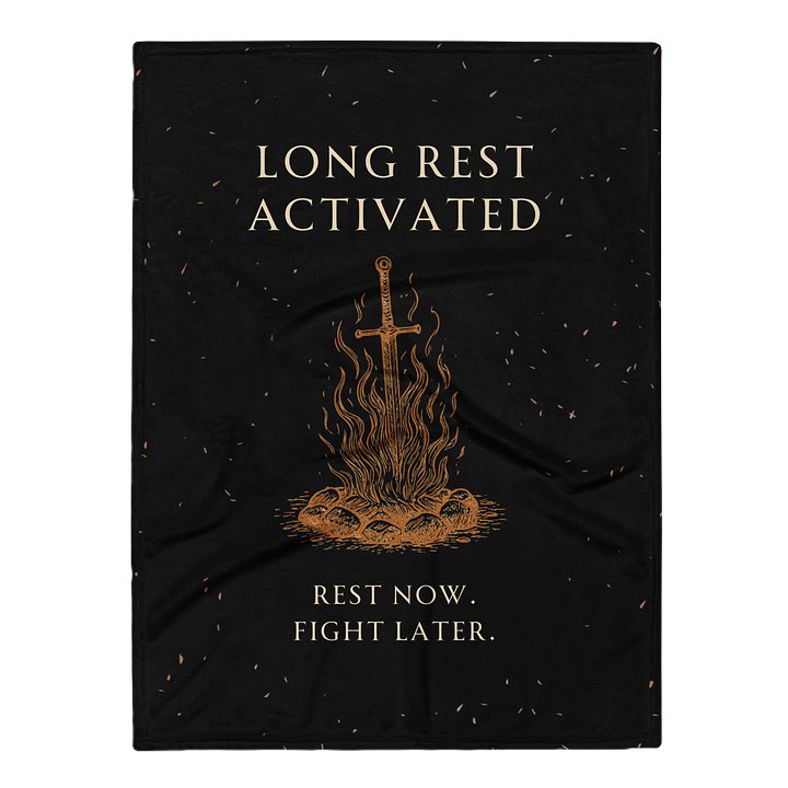 Long Rest Activated Blanket | Gamer Recovery & Spoonie Throw Blanket product image (1)