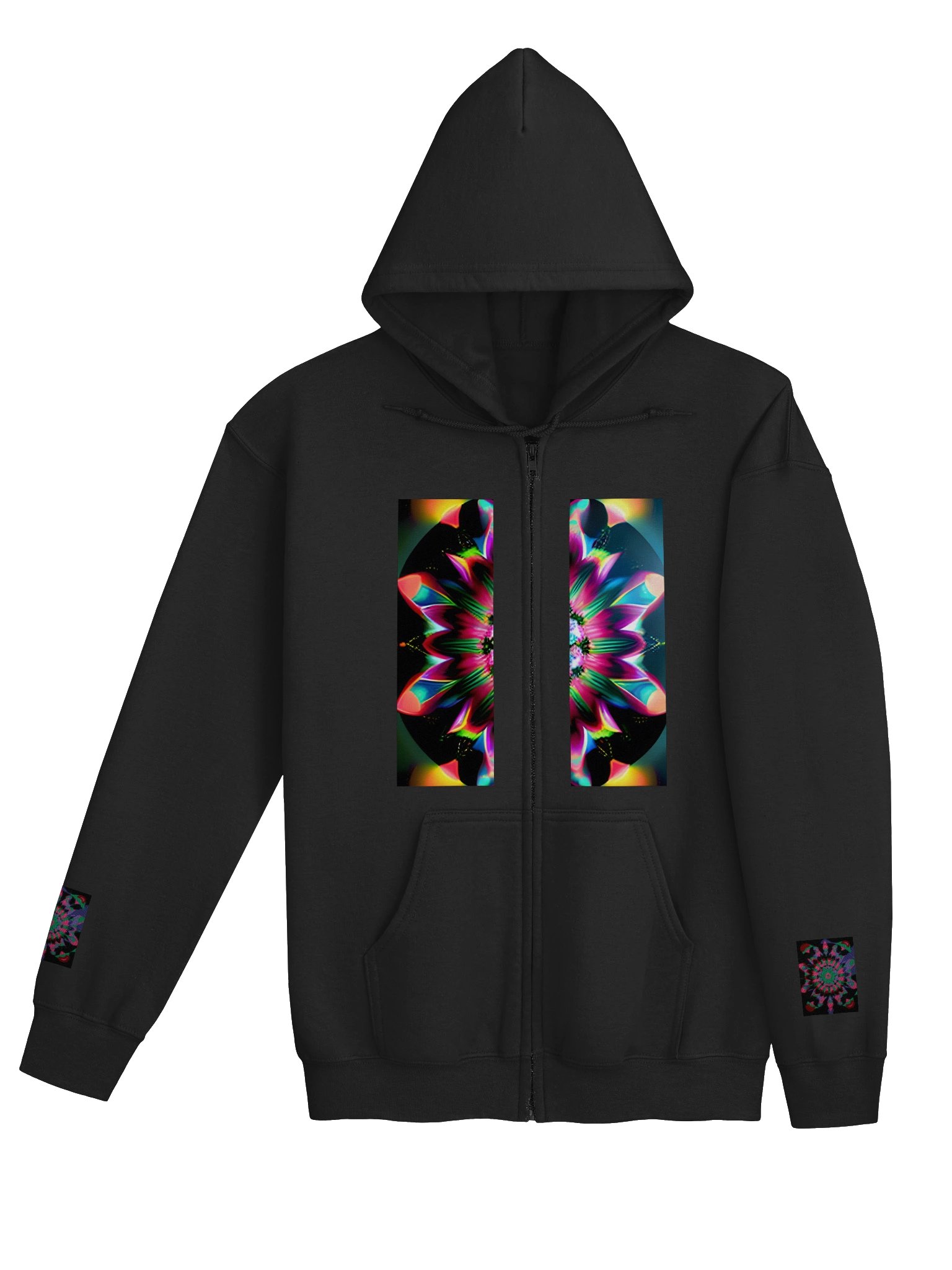 Neon Bloom Zip Hoodie product image (4)
