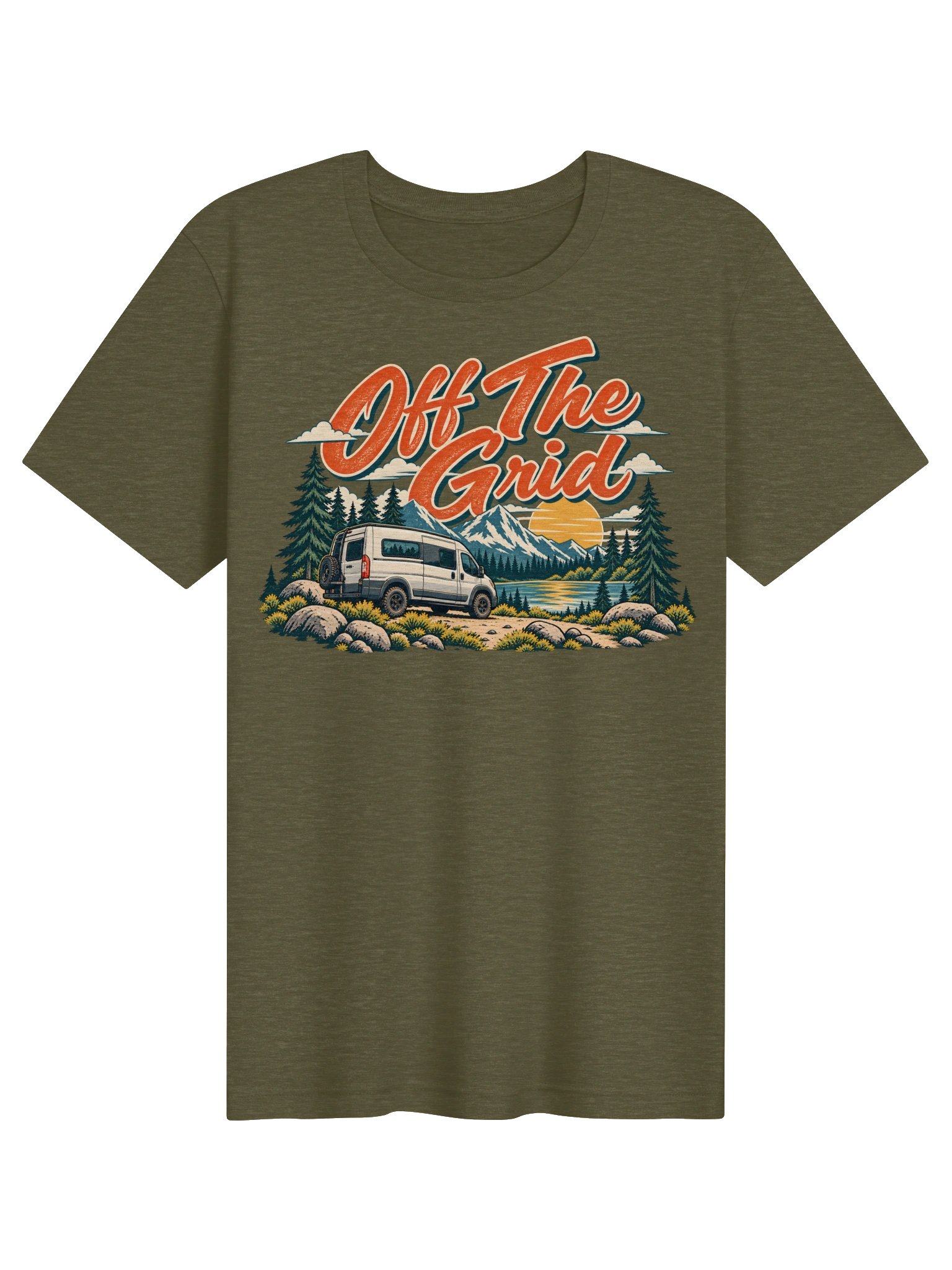 Off The Grid Nature Tee | Heather Olive product image (4)