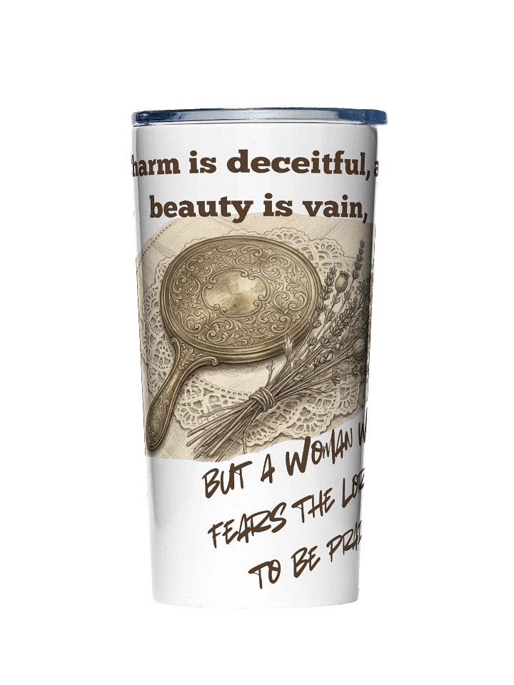 "Fears the Lord" Proverbs 31:30 Christian 20oz Travel Tumbler product image (1)