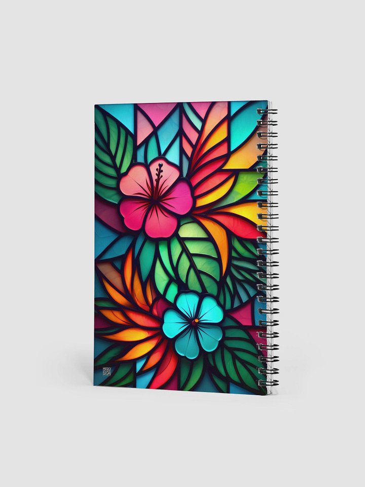Floral Stained Glass Spiral Notebook product image (2)