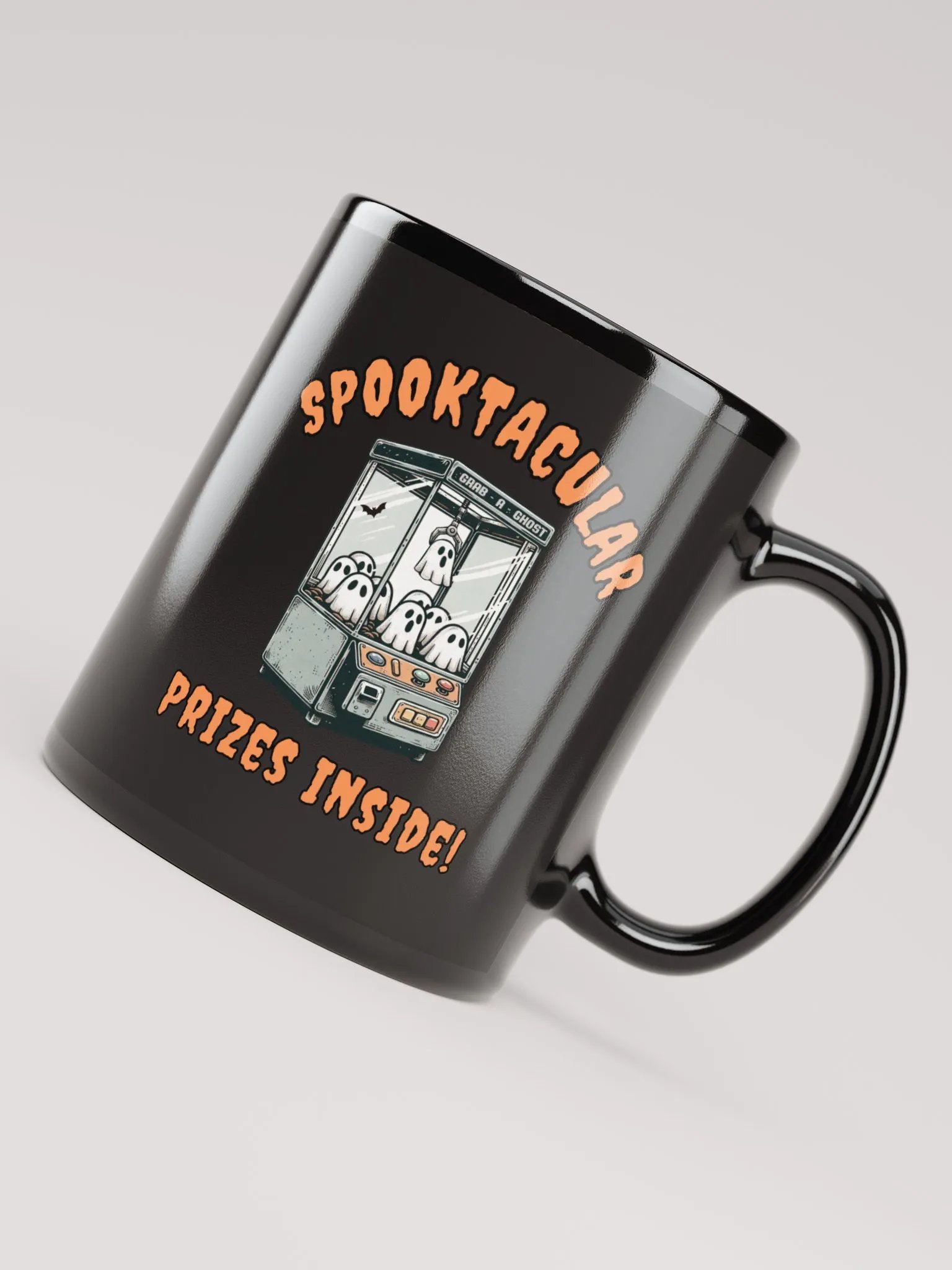 Spooktacular Ghost Claw Machine Black Glossy Mug product image (5)