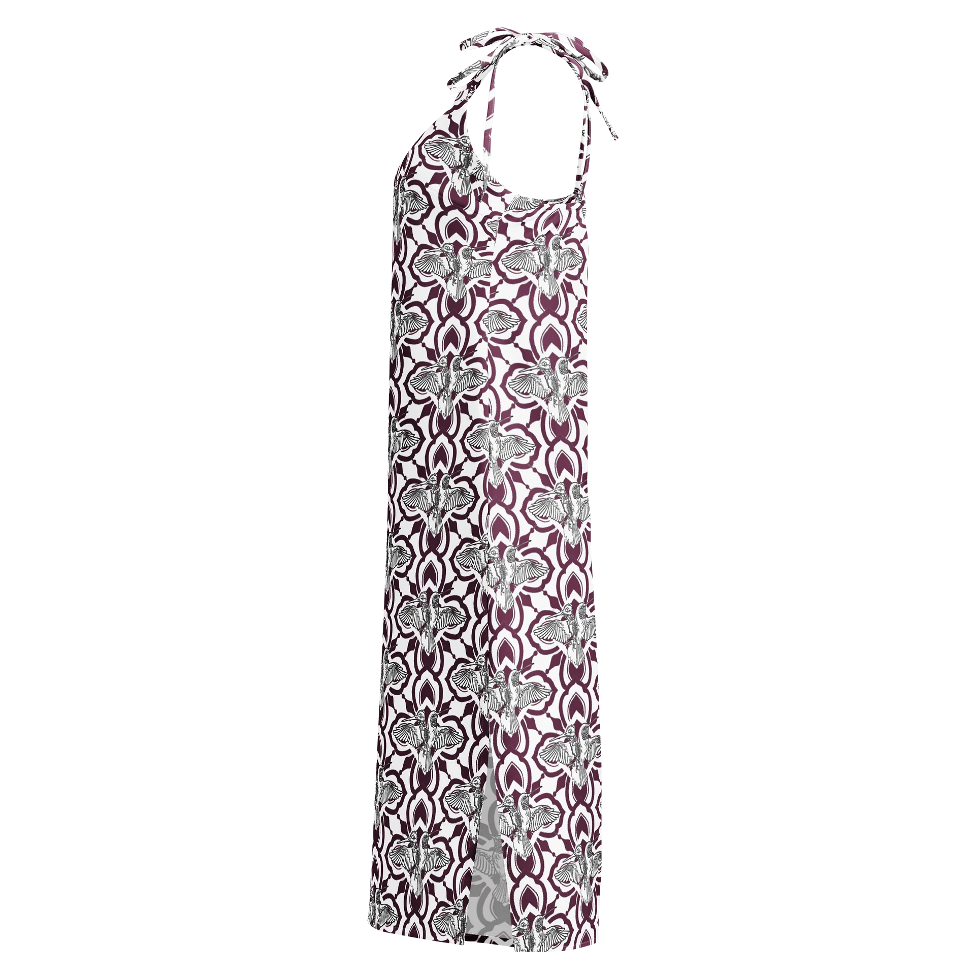 Maroon duality hummingbird Slip Dress product image (3)