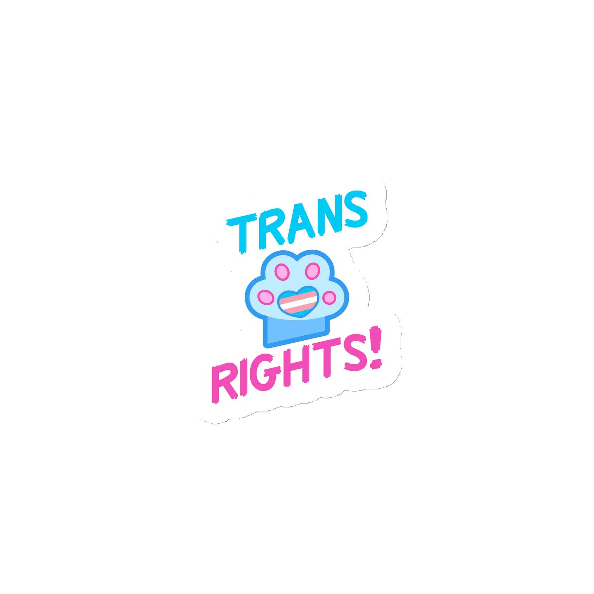 Pride Paw Trans Magnet product image (1)