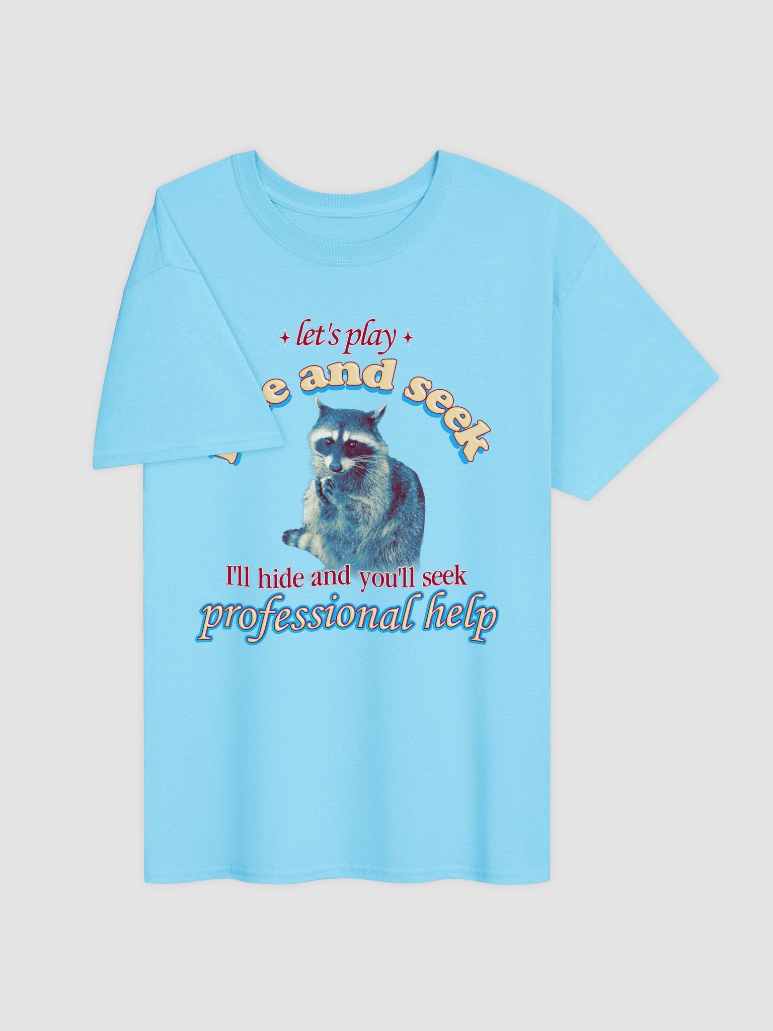Let's Play Hide and Seek Raccoon T-shirt product image (3)