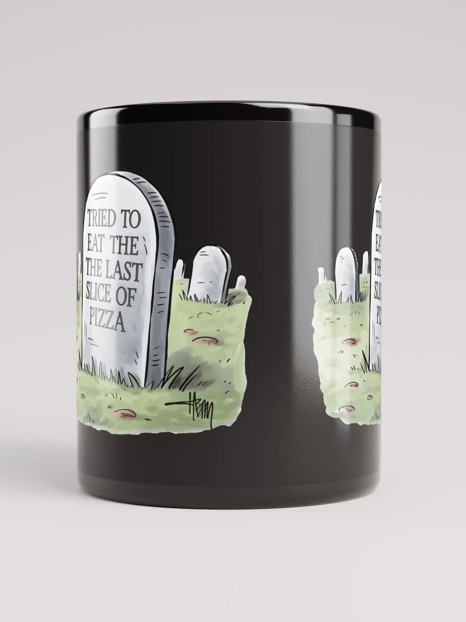 Tried To Eat The Last Slice of Pizza - Funny Black Mug product image (9)