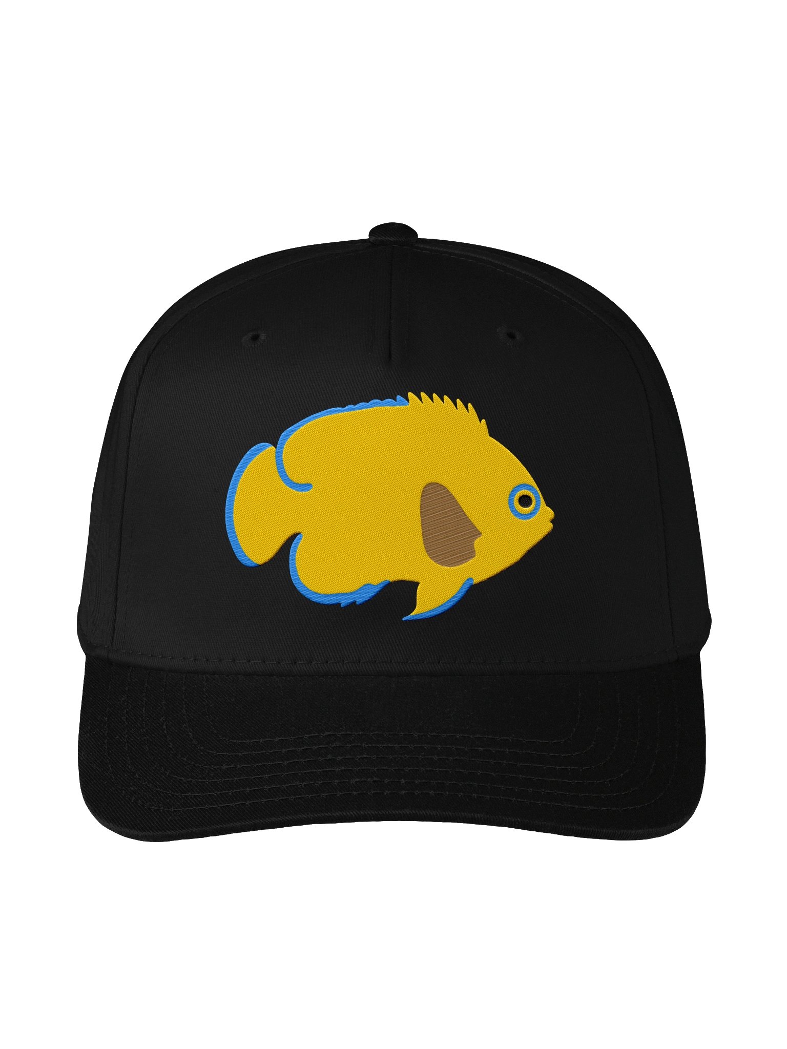 Lemonpeel Angelfish Embroidered Mid-Profile Baseball Cap | Saltwater Reef Aquarium Fish Hat product image (1)