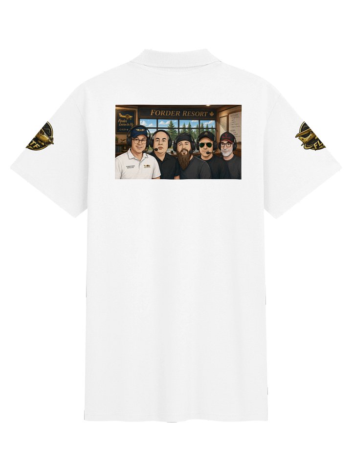 ForderLearnToFly - Goldlog - White Aviation Polo product image (2)
