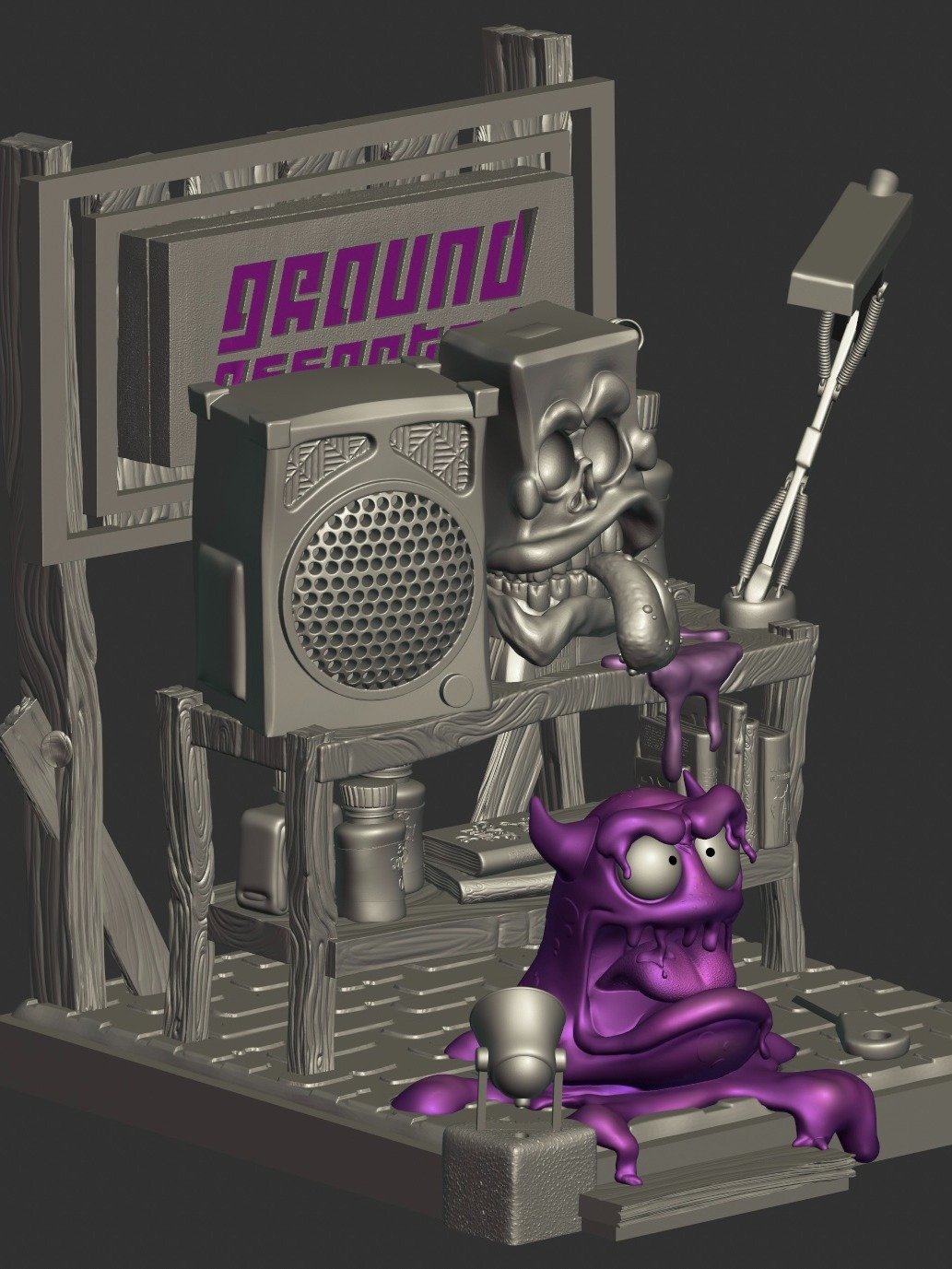 Zombie Printer Diorama - STL product image (4)