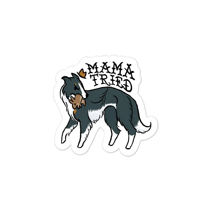 Mama Tried Sticker - Irish Marked Black and Tan product image (1)
