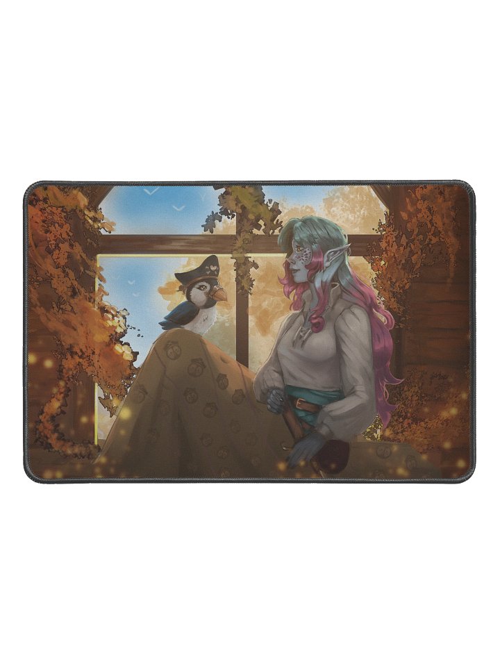 A Friend in Fall Deskmat (12" x 18") product image (1)