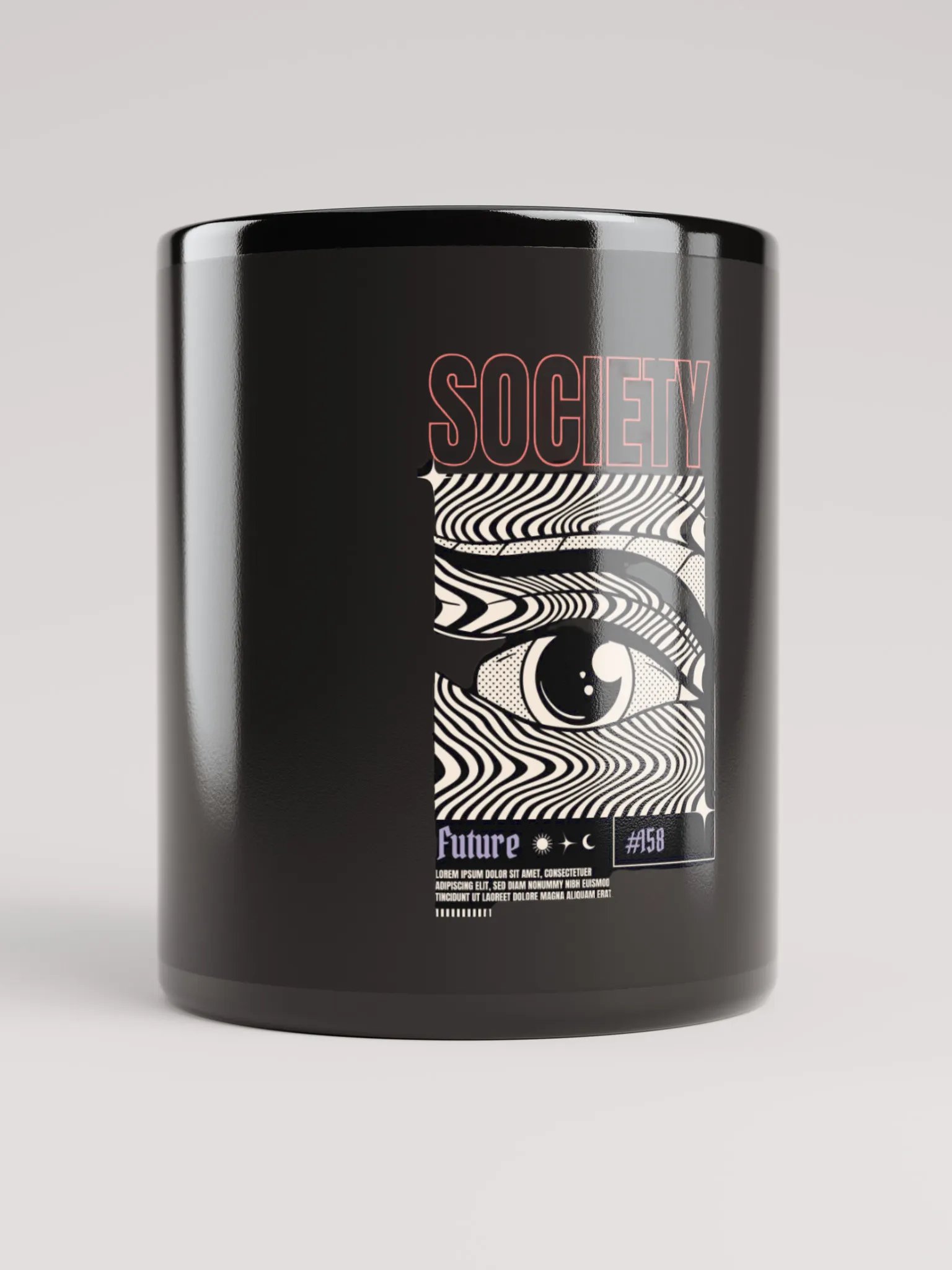 Hypnotic Eye Black Glossy Mug product image (10)