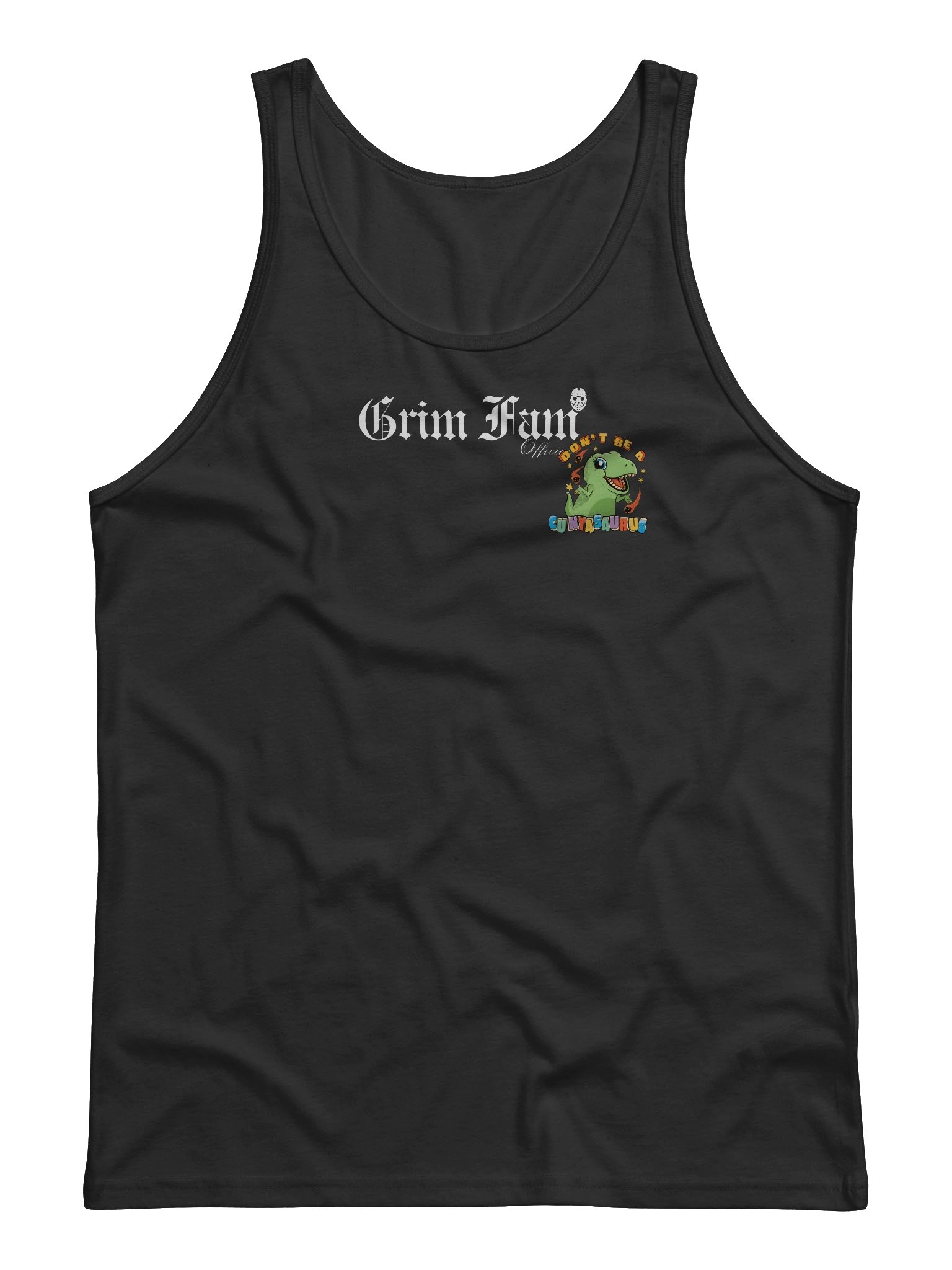 GRIM FAM – DON’T BE A CUNTASAURUS – DINO TANKTOP/SINGLET #1 product image (1)