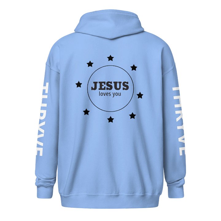 Jesus loves you Unisex zipper hoodie. product image (4)