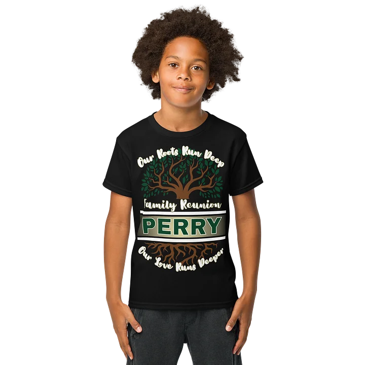 Perry Family Reunion 2026 Gildan Youth Sports Tee – 8th Generation | Legacy Edition product image (1)