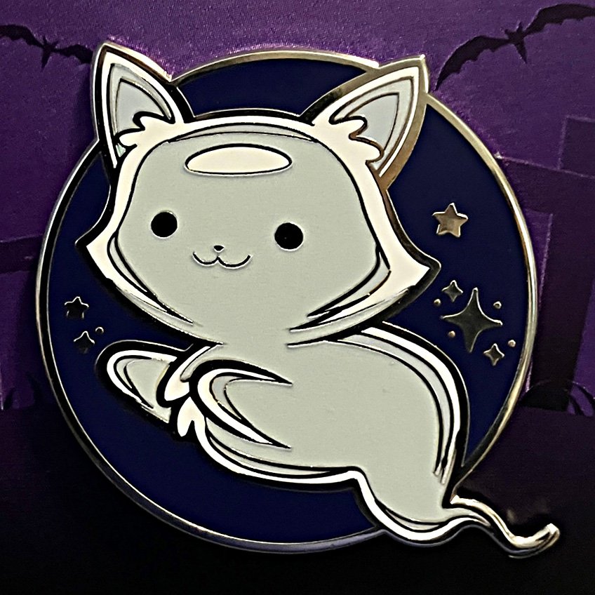 Ghost Cat Pin product image (1)
