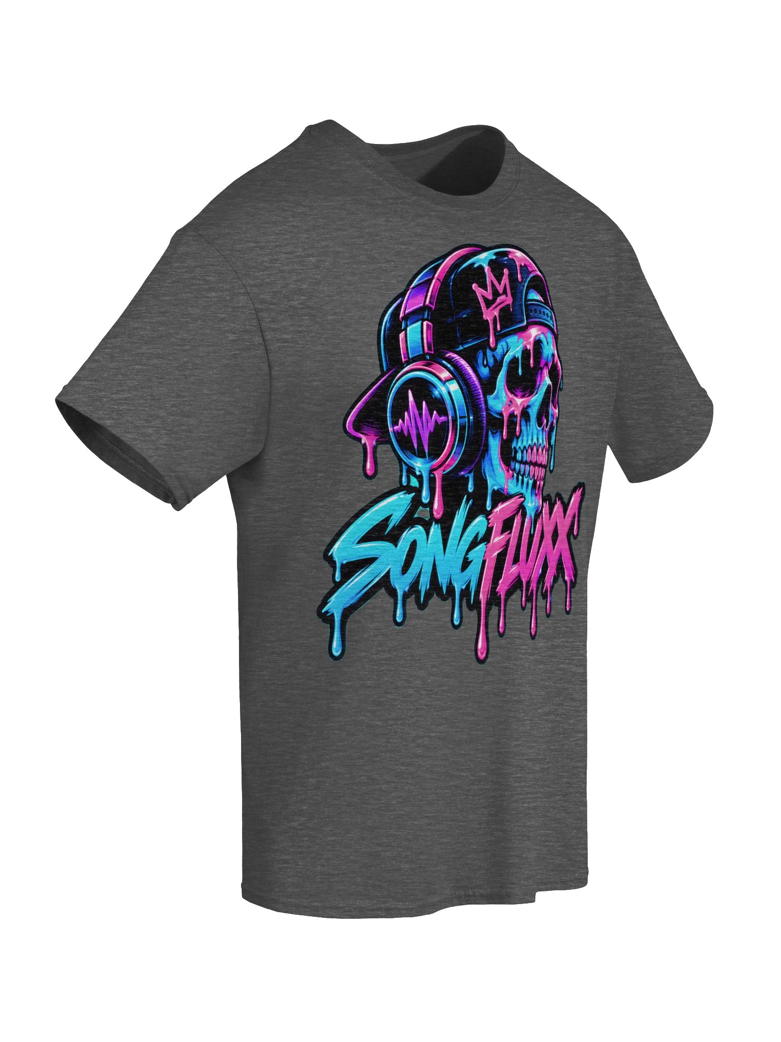 SONGFLUXX Neon Skull Headphones Tee 6